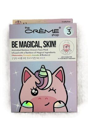 ✨ NIB The Crème Shop "Be Magical, Skin!" Rainbow Unicorn Face Masks ✨